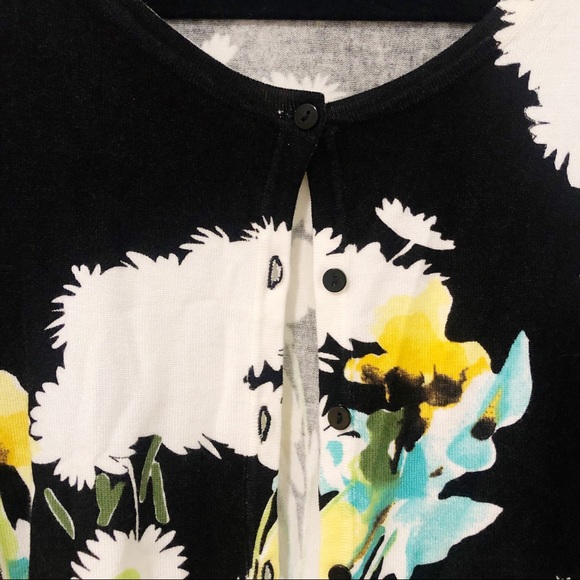 NWOT Joseph A. floral button cardigan - Picture 4 of 8